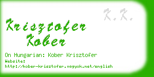 krisztofer kober business card